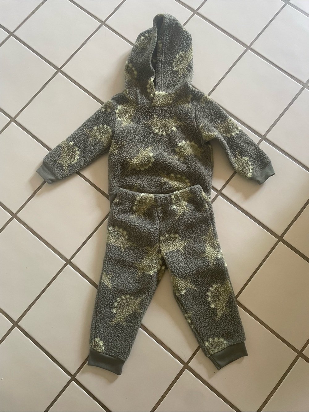 Carter's Olive Dinosaur Fleece Jogger Set